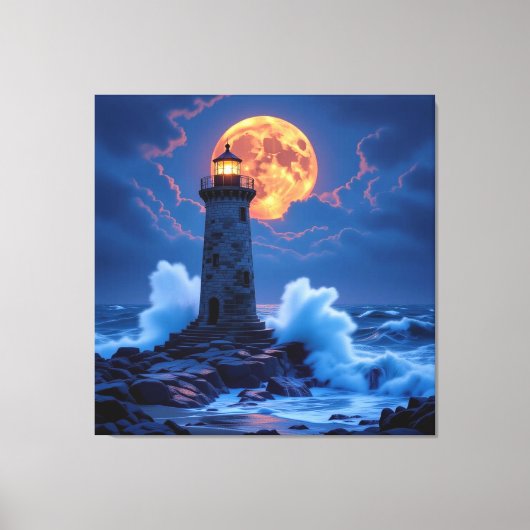 Leuchtturm am Rande der Welt Leinwanddruck (Vorderseite)