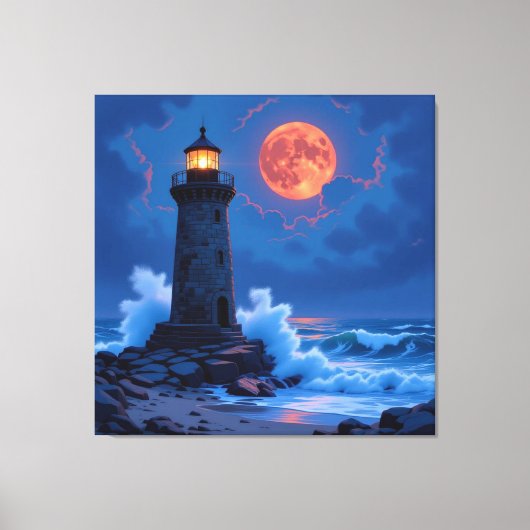 Leuchtturm am Rande der Welt Leinwanddruck (Vorderseite)