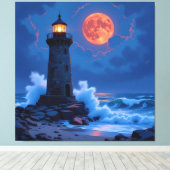 Leuchtturm am Rande der Welt Leinwanddruck (Insitu (Holzboden))