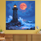 Leuchtturm am Rande der Welt Leinwanddruck (Insitu (Wohnzimmer))