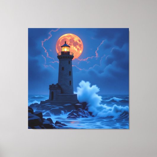 Leuchtturm am Rande der Welt Leinwanddruck (Vorderseite)