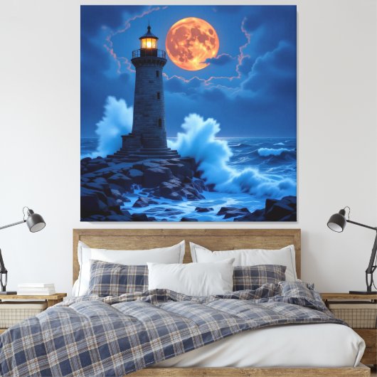 Leuchtturm am Rande der Welt Leinwanddruck (Insitu (Schlafzimmer))