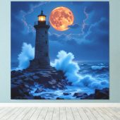 Leuchtturm am Rande der Welt Leinwanddruck (Insitu (Holzboden))