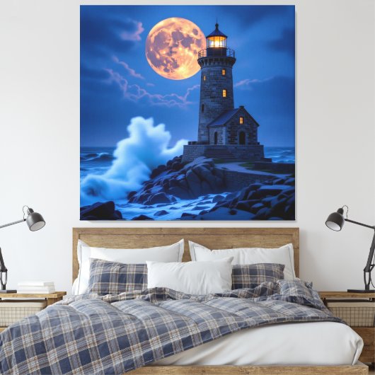 Leuchtturm am Rande der Welt Leinwanddruck (Insitu (Schlafzimmer))