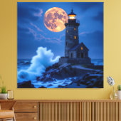 Leuchtturm am Rande der Welt Leinwanddruck (Insitu (Wohnzimmer))