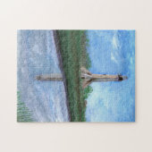 Leuchtturm am Sabine Pass, Louisiana Texas Border Puzzle (Horizontal)