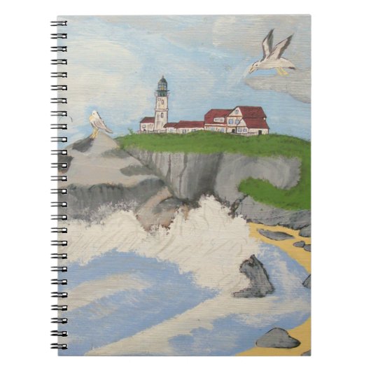 Leuchtturm am Sea Notebook Notizblock (Vorderseite)
