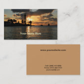 Leuchtturm am Sonnenaufgang Visitenkarte (Vorne/Hinten)