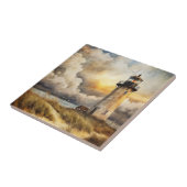 Leuchtturm am Strand Fliese (Seite)