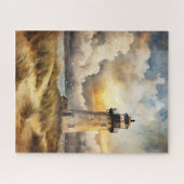 Leuchtturm am Strand Puzzle (Horizontal)