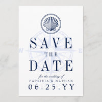 Leuchtturm am Strand | Save-the-Date-Einladung
