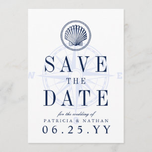 Leuchtturm am Strand Save-the-Date-Einladung Save The Date