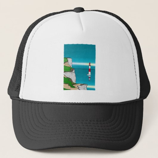 Leuchtturm am Strand Shirt amazon Truckerkappe (Vorderseite)