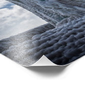 Leuchtturm am Ufer der Ostsee gefroren Fotodruck (Ecke)