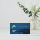 Leuchtturm an den NachtVisitenkarten Visitenkarte (Stehend Vorderseite)