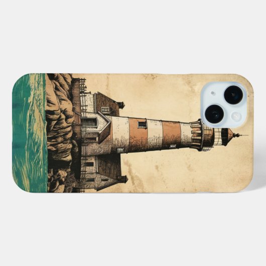 Leuchtturm an der Küste Case-Mate iPhone Hülle (Rückseite (Horizontal))