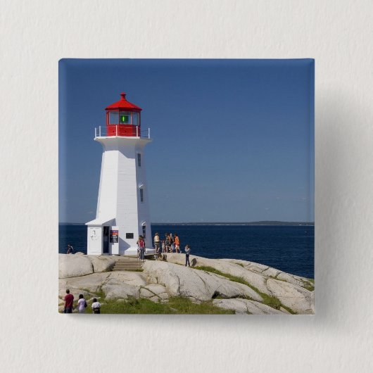 Leuchtturm an der Peggy's Cove, Nova Scotia, Kanad Button (Vorderseite)