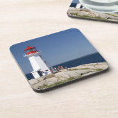 Leuchtturm an der Peggy's Cove, Nova Scotia, Kanad Getränkeuntersetzer (Linke Seite)