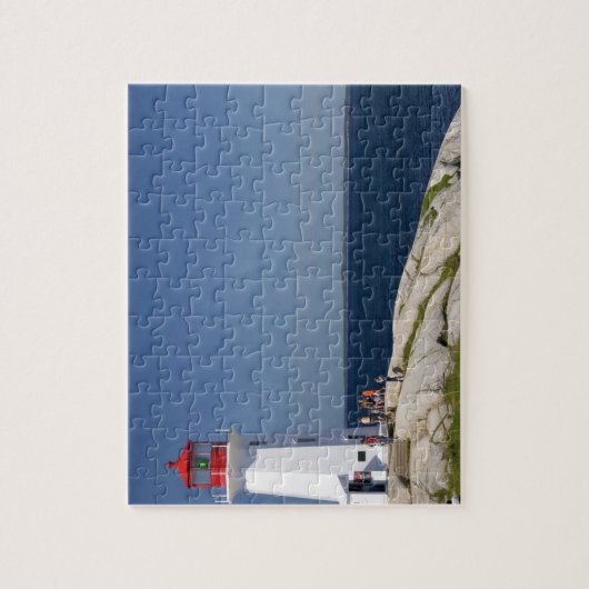 Leuchtturm an der Peggy's Cove, Nova Scotia, Kanad Puzzle (Vertikal)