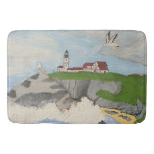 Leuchtturm an der Sea Bath Mat Badematte