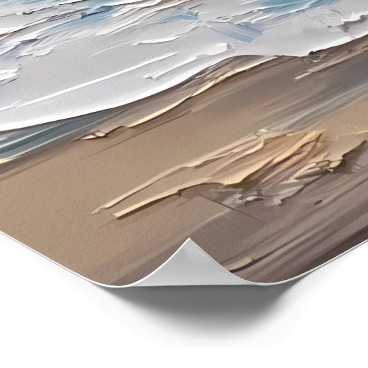 Leuchtturm an einer stürmischen Küste Poster (Ecke)