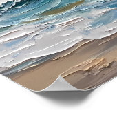 Leuchtturm an einer stürmischen Küste Poster (Ecke)