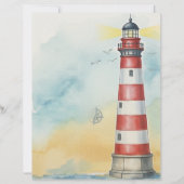 Leuchtturm-Aquarell-Küsten-Schreibwaren-Papier (Vorderseite)