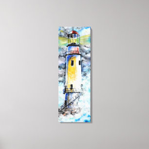 Leuchtturm-Aquarellmalerei-Kunst Leinwanddruck