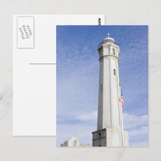 Leuchtturm auf Alcatraz Postkarte (Vorne/Hinten)
