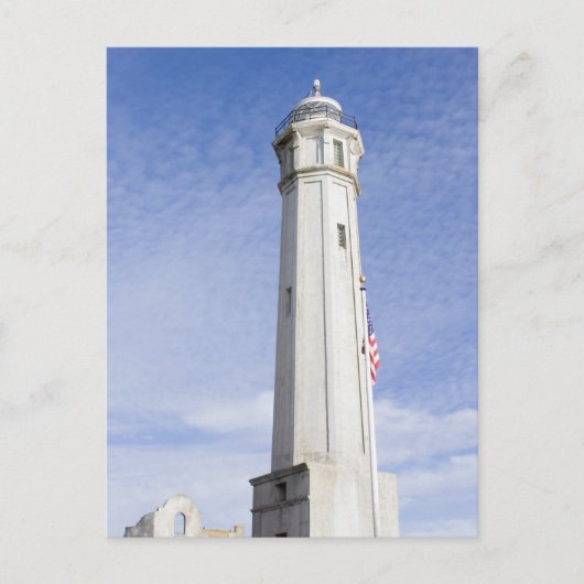 Leuchtturm auf Alcatraz Postkarte (Vorderseite)