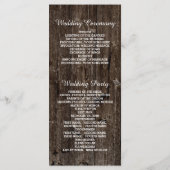 Leuchtturm auf dem alten Holzhochzeitprogramm Programm (Rückseite)