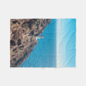 Leuchtturm auf dem blauen Felsen Hawaii Fleecedecke (Vorderseite (Horizontal))