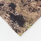 Leuchtturm auf dem blauen Felsen Hawaii Fleecedecke (Ecke)