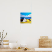 Leuchtturm auf dem Festland Poster (Küche)