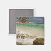 Leuchtturm auf dem Half Moon Caye Naturdenkmal Magnet (Vorderseite/Rückseite)