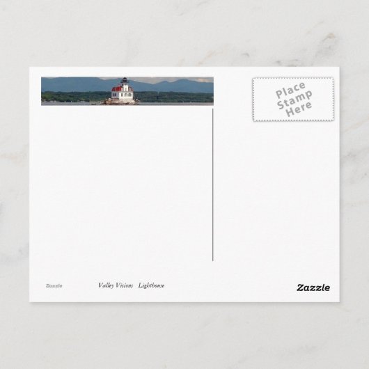 Leuchtturm auf dem Hudson Postkarte (Rückseite)