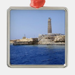 Leuchtturm auf den Brother Islands, Rotes Meer, Äg Ornament Aus Metall