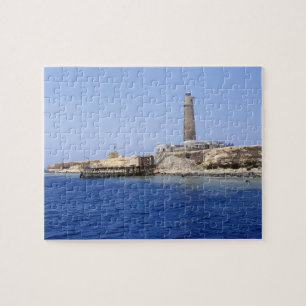Leuchtturm auf den Brother Islands, Rotes Meer, Äg Puzzle