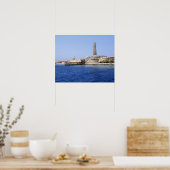 Leuchtturm auf den Bruderinseln, Rotes Meer, Ägypt Poster (Küche)