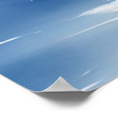 Leuchtturm auf den Klippen Wasserfarbe Poster (Ecke)