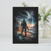 Leuchtturm auf der fernen Welt Dankeskarte (Stehend Vorderseite)