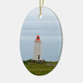 Leuchtturm auf der Halbinsel Vatnsnes - Island Keramik Ornament (Links)