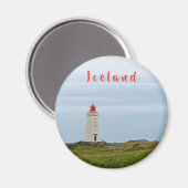 Leuchtturm auf der Halbinsel Vatnsnes - Island Magnet (Vorderseite/Rückseite)