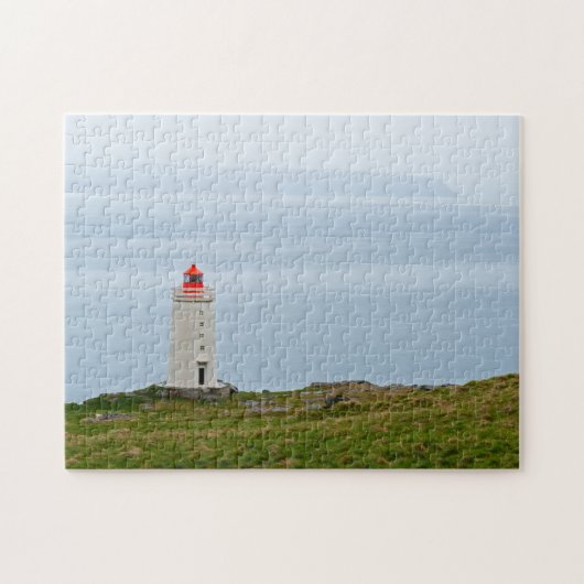 Leuchtturm auf der Halbinsel Vatnsnes - Island Puzzle (Horizontal)