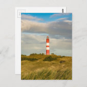 Leuchtturm auf der Nordseeinsel Amrum Postkarte (Vorne/Hinten)
