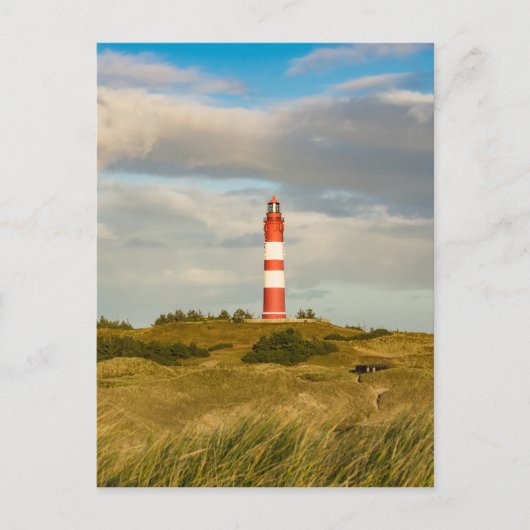 Leuchtturm auf der Nordseeinsel Amrum Postkarte (Vorderseite)