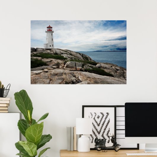 Leuchtturm auf der Peggy-Bucht Poster (Heimbüro)