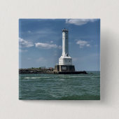 Leuchtturm auf Huron, Ohio Fotografie Button (Vorderseite)