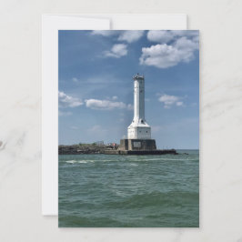 Leuchtturm auf Huron, Ohio Fotografie  Dankeskarte
