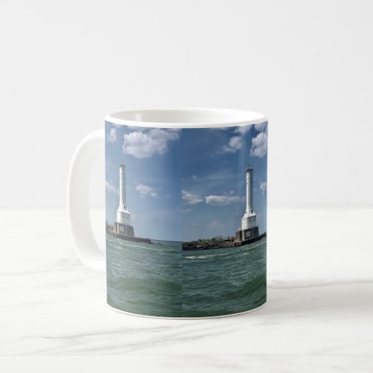 Leuchtturm auf Huron, Ohio Fotografie Kaffeetasse (Vorderseite Links)
